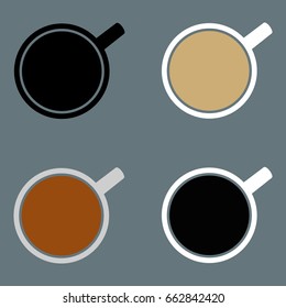 Cup of coffee. Vector icons.