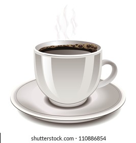 Cup of coffee, vector illustration.