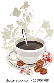 Cup of coffee. Vector illustration