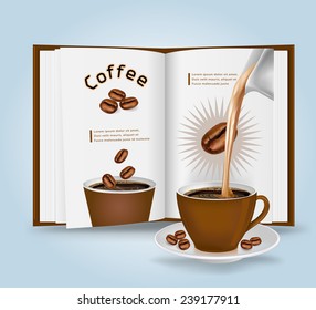 Cup of coffee, vector illustration.