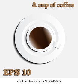 Cup of coffee. Vector illustration.