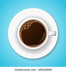 Cup of coffee. Vector illustration.
