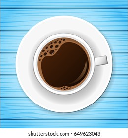 Cup of coffee. Vector illustration.