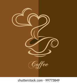 cup of coffee - vector illustration