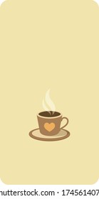 Tasse Kaffee. Vector Illustration. Design für mobile Tapeten, Poster, Banner, Karten