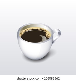 Cup of coffee. Vector Illustration, don't contains gradient mesh elements!