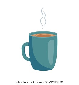 Cup of coffee. Vector illustration in flat cartoon style.