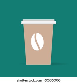 Cup of coffee. Vector illustration. Flat design.