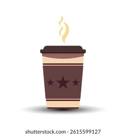 Cup of Coffee vector illustration isolated on white background.