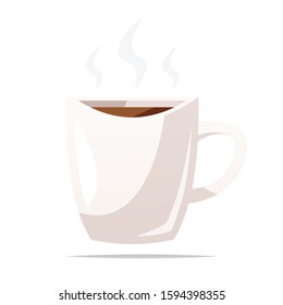 Cup of coffee vector isolated illustration