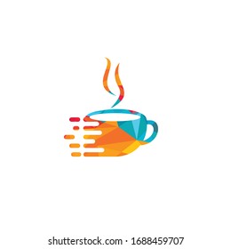 Cup of coffee vector logo design. Coffee shop logo.	