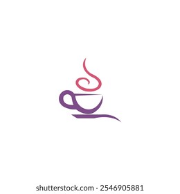 Cup coffee vector logo template design