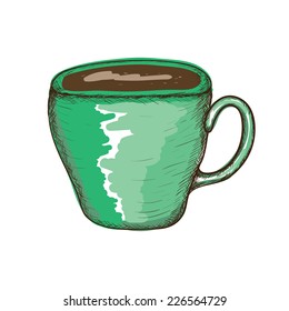 Cup of coffee. Vector sketch.