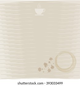 Cup of Coffee watercolor abstract vector background