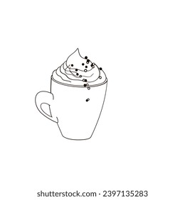 cup of coffee with whipped cream and topping