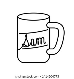 cup of coffee with white background
