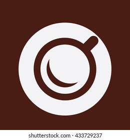 cup of coffee white icon 