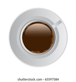 cup of coffee in white potty