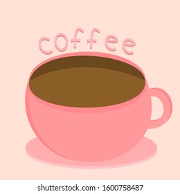 A cup of coffee.Coffee cup symbol for making banners, menus and advertisements for cafes or restaurants.