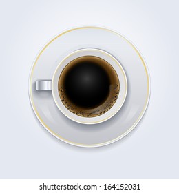 Cup of Coffee,top view 