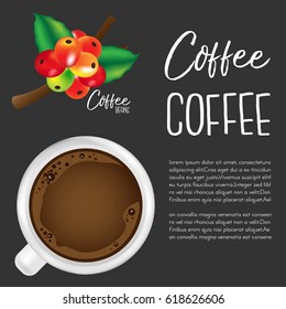 Cup of coffee.vector illustration.