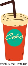 Cup With Coke Vector Illustration