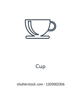 Cup concept line icon. Linear Cup concept outline symbol design. This simple element illustration can be used for web and mobile UI/UX.