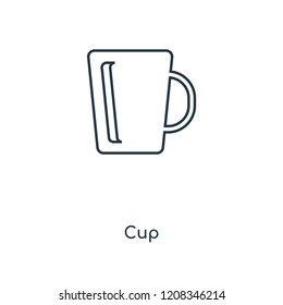 Cup concept line icon. Linear Cup concept outline symbol design. This simple element illustration can be used for web and mobile UI/UX.