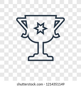 Cup concept vector linear icon isolated on transparent background, Cup concept transparency concept in outline style