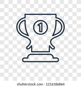 Cup concept vector linear icon isolated on transparent background, Cup concept transparency concept in outline style