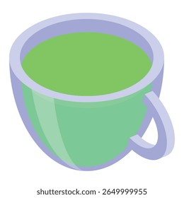 Cup containing a freshly made matcha latte, perfect for representing healthy lifestyle choices