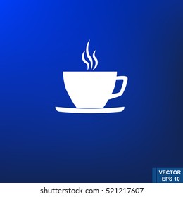 cup contour. Silhouette. The black. Icon. Flat style.