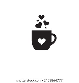 Cup of coofee mug icon illustration food logo drink