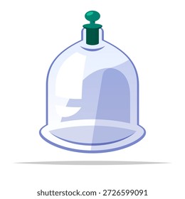 Taza para la terapia de ventosas Vector aislado ilustración