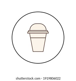 Cup cuppuchino juice vector isolated icon white background