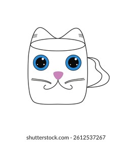 A cup with a cute cat pattern