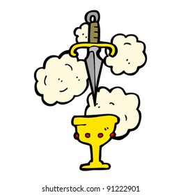 cup and dagger cartoon symbols