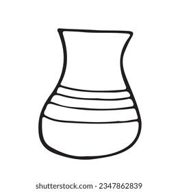 Cup decorated with design elements collection of different modern vector flat illustration. colored mug filling by beverages isolated. Cute trendy crockery with handle for drink. Vector illustration.