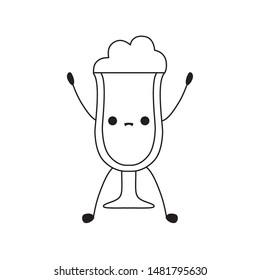 cup of delicious beverage kawaii style