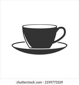 Cup design illustration. a simply design with black color