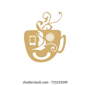 a cup digital coffee robot