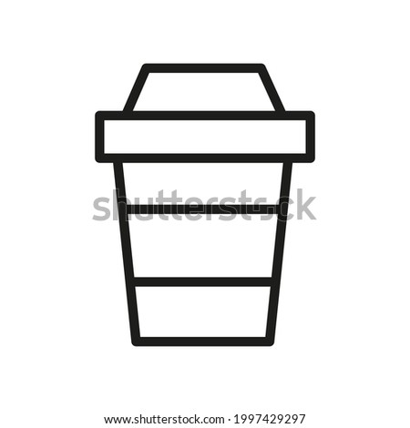 Cup, Drink, Cofee, Tea,  icon. Premium quality object. Vector sign isolated on a white background.