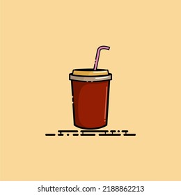 cup drink flat illustration, vector file eps 10