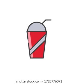 íconos de vaso de bebida. ilustración vectorial de taza. 