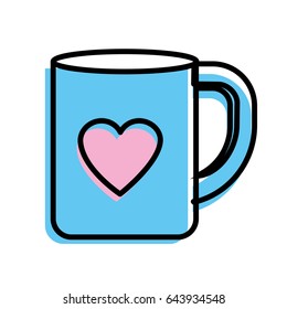 cup to drink with heart design