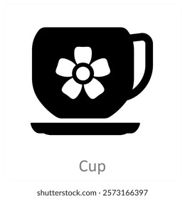 Cup and drink icon concept