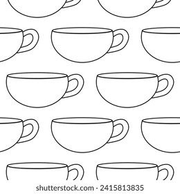cup drink tea coffee pink pattern textile background line doodle coloring 