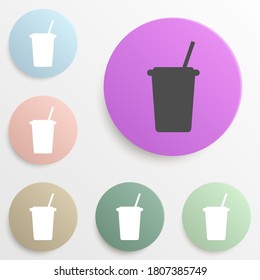 cup of drinks badge color set. Simple glyph, flat vector of web icons for ui and ux, website or mobile application