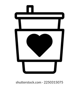cup dualtone black valentine illustration vector and logo new year icon perfect. Icon sign from modern collection for web. Nice design perfect.