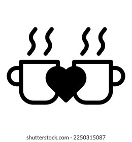 cup dualtone black valentine illustration vector and logo new year icon perfect. Icon sign from modern collection for web. Nice design perfect.